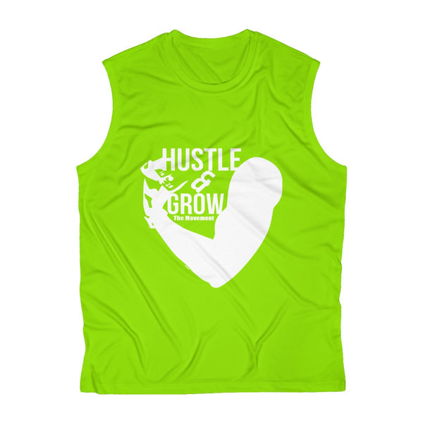Hustle & Grow Workout Performance Tee (Lime Shock)