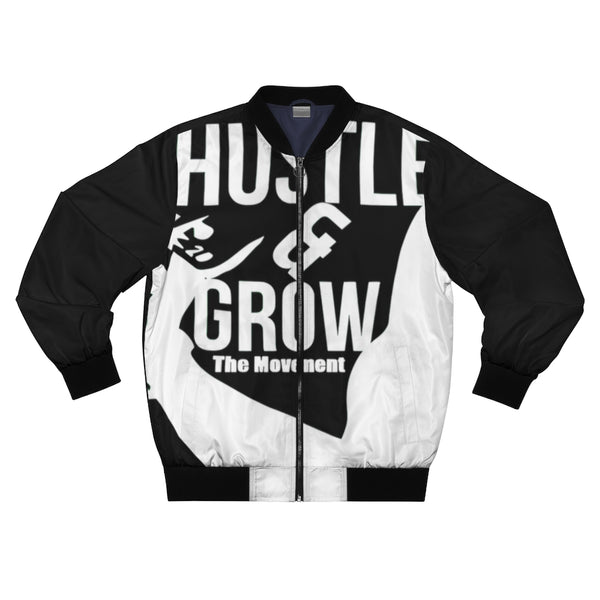 Hustle & Grow Bomber Jacket (Black)