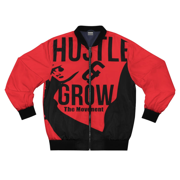 Hustle & Grow Bomber Jacket (Red)