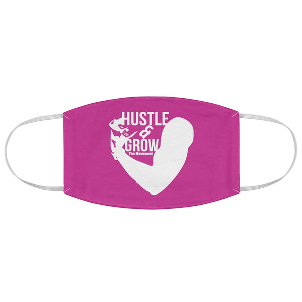 Hustle & Grow Fabric Face Mask (Pink)