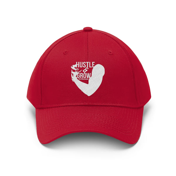 Hustle & Grow Twill Hat (Red/White)