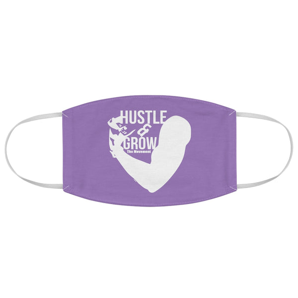 Hustle & Grow Fabric Face Mask (Light Purple)