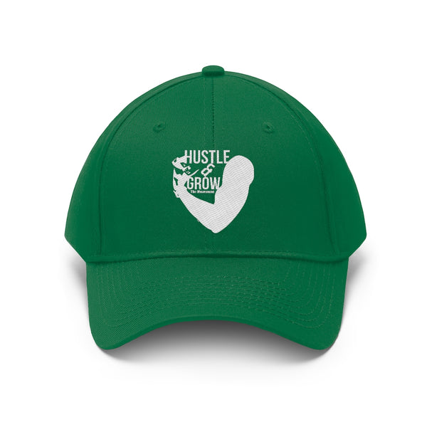 Hustle & Grow Twill Hat (Green/White)