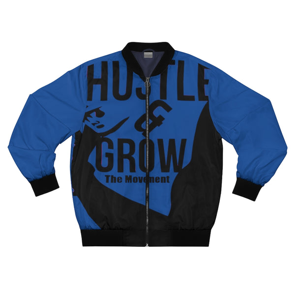 Hustle & Grow Bomber Jacket (Blue)