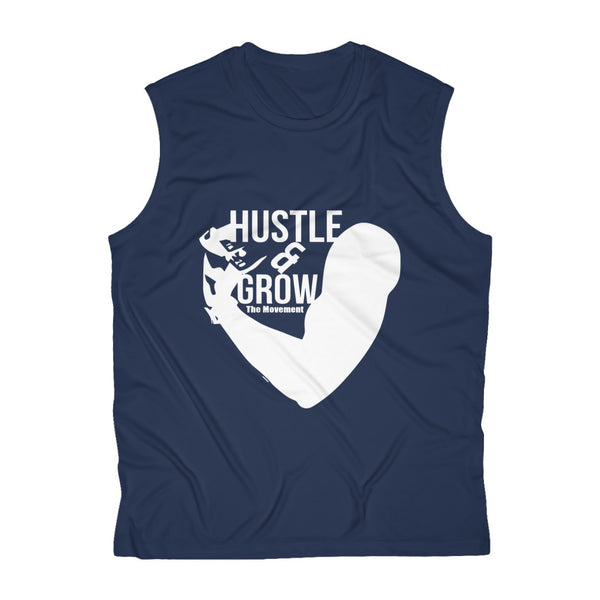 Hustle & Grow Workout Performance Tee (Navy)