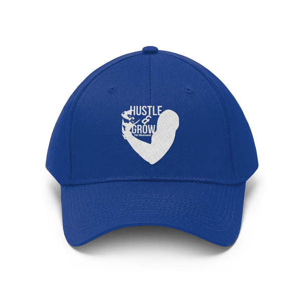 Hustle & Grow Twill Hat (Royal Blue/White)