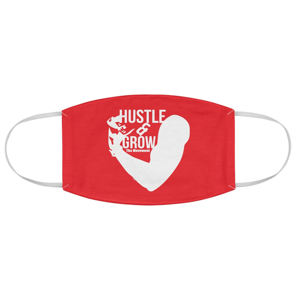 Hustle & Grow Fabric Face Mask (Red)