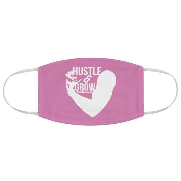 Hustle & Grow Fabric Face Mask (Light Pink)