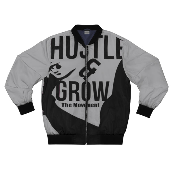 Hustle & Grow Bomber Jacket (Gray)